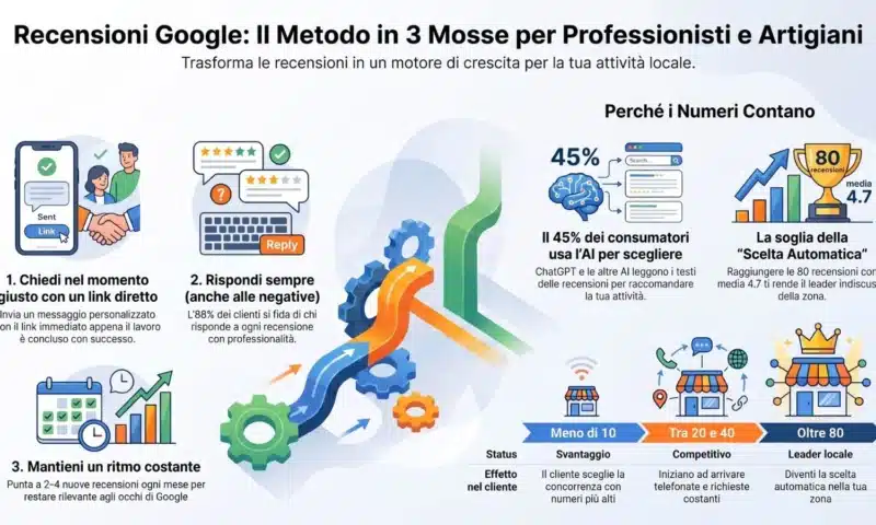 Recensioni Google: le 4 mosse per averne di più