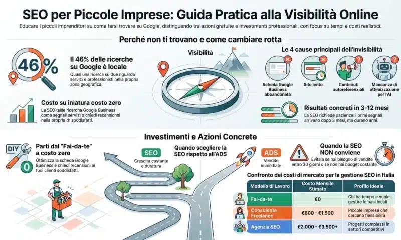 SEO per piccole imprese: costi reali, quanto tempo serve e quando conviene