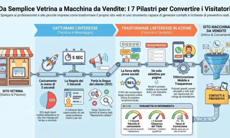 Creare un sito web che vende: la guida in 7 elementi che trasformano le visite in clienti