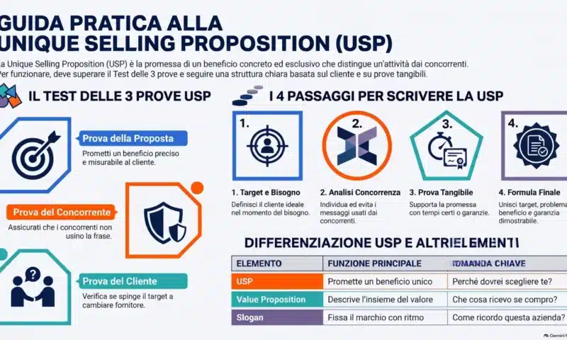 Unique selling proposition: come scriverla con il test delle 3 prove